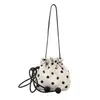 Bolsa de Verano Fresca con Estampado de Lunares Bolsa con Cordón Dopamina Bolsa Nube Suave Bolso de Hombro Bolso Cruzado Bolso de Mujer