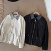 Jaqueta Casual Feminina Nova para Primavera e Outono de 2026, com Cintura Ajustável por Cordão, Modelagem Solta Emagrecedora, Estilo Workwear Versátil, Estilo Japonês