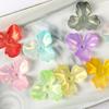 Acrílico AB Color Mágico Pétalos de Flor de Magnolia Piezas de Flor de Tres Hojas Cuentas Cargadas Pasador de Pelo DIY Pasador de Pelo Material de Cuentas Accesorios