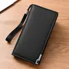 Bolso para Hombre Bolso para Teléfono Móvil Moda Múltiples Ranuras para Tarjetas Cartera Cartera de Hombre Cartera Larga de Cuero Estilo Cremallera Negocios Multifuncional Moderno