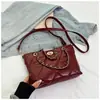 Bordado de ponto cruz em losango fio bolsa de mão bolsa quadrada pequena textura fecho de pressão fecho de corrente bolsa de ombro único simples casual bolsa transversal de ombro bolsa de axila feminina