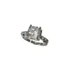 Joyería Anillo para Mujer Nuevo Lujo Europeo y Americano Diamante Redondo Hueco Cintura Pequeña de Hombre Anillo de Cabeza de Remolque Anillo de Boda Venta al por Mayor