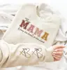 Moletom Europeu Personalizado Transfronteiriço com Coração na Manga para Mãe e g