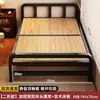 Cama dobrável sem necessidade de montagem cama dobrável para uso doméstico cama de casal de 1,5m estrutura de cama de madeira maciça de pinho estrutura de cama de ferro aço