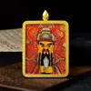 Pingente Thangka do Tibete Colar das Oito Divindades Guardiãs Colar de Liga Metálica Pingente Caixa de Joias Ga'U