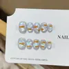 QianfanPez PequeñoVerano Pintado a ManoOjo de Gato CarpaPremiumHecho a Mano Pegatinas de Uñas Artísticas PortátilesUñas Postizas