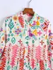Ropa Europea y Americana de Punto Nuevo Vestido Camisa de Popelina Estampado de Manga Larga con Posicionamiento 2671