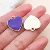Serie Morada Corazón de Pluma Candado Gota de Aceite de Hongo Accesorios de Aleación Colgante Pulsera DIY Llavero Materiales Venta al por Mayor