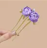 Nuevo Pasador de Flor de Rosa Estilo Chino de Tres Puntas, Estilo Antiguo Floral 2025 Nuevo Pasador Accesorio para el Cabello para Mujeres