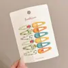 Presilhas coloridas laterais para franja de crianças, estilo coreano fofo, presilhas de cabelo de alta qualidade e requintadas, presilhas para bebê estilo dopamina que não danificam o cabelo