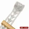 Tejido de malla seleccionado de alta calidad con lazos decorativos hechos a mano DIY de doble cara, ribete de encaje y tela bordada colorida para los bajos de la falda.