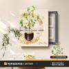 Caixa de Medidor Elétrico Cor Creme Pintura Decorativa, Versão Vertical, Nova Tampa de Caixa de Distribuição de Energia para Plantas Verdes Hidropônicas, Pintura para Pendurar em Caixa de Baixa Corrente para Sala de Jantar