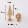 Árbol de Navidad de Madera Maciza Árbol de Bosque de Madera DIY Creativo Infantil Árbol de Hongo de Madera Pintado Blanco Adorno