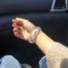 Pulsera de Espuma de Agua Helada Natural de Alta Calidad Agata Pulsera Pulsera de Jade Helado Luna Blanca Calcedonia Transparente como el Hielo Venta al por Mayor Transfronteriza Amazon