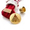 Suministro exclusivo transfronterizo de decoraciones acrílicas para pasteles grabadas con láser con temática navideña, decoraciones de Feliz Navidad