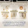 Estante de exhibición de pared para tienda de ropa simple estante de exhibición de perchas de pared para tienda de ropa de mujer Barra de perchas para ropa de niños