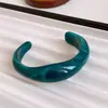 Pulseira Aberta Estilo Vintage Banhada a Ouro Genuíno Madrepérola Moda Retrô Versátil Pulseira Simples Elegante para o Dia a Dia Joias Femininas