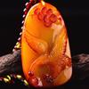 Kim Perry Color Caramelo Báltico Colgante Colgante Ala de Águila de Cera Vieja Dos para Hombres y Mujeres
