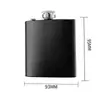 Cantil de aço inoxidável 8oz oz 201 cantil de aço inoxidável spray preto portátil cantil de aço inoxidável 304 metal