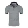 Camiseta Masculina de Manga Curta para o Verão 2026 Polo Fashionável com Gola Reversível Camisa Polo Masculina Estampada