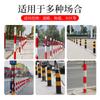 Poste de advertencia de tubo de acero galvanizado, poste anticolisión para cruce de carreteras, barricada fija, poste reflectante rojo y blanco, pilote de advertencia de seguridad
