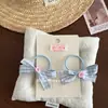Faixa de Cabelo Xadrez com Laço Estilo Coreano da Moda, Scrunchie Doce Plissado, Presilha de Tecido Fofa, Elástico de Cabelo, Acessório de Cabelo para Crianças