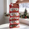 Porta Regalo en Efectivo de Papel, Forma de Árbol Plegable 6 Ranuras Sobre de Dinero Navideño