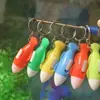 Chaveiro de Brinquedo Plástico Infantil LED Mini Míssil Luz Branca Barraca de Feira Noturna Lanterna Lâmpada Iluminação Pequeno Presente