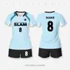 Conjunto de Uniforme de Vôlei, Camisa de Vôlei Feminina com Design Estampado, Traje Esportivo Respirável de Secagem Rápida, Uniforme de Vôlei Estampado Digital em Corpo Inteiro