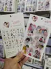 Un Set de 6 Hojas de los 12 Signos del Zodiaco y Pegatinas de Dibujos Animados de Papel para Manualidades Personajes de Corazón Girly Pegatinas Decorativas de Moda para Internet