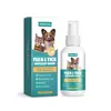 Yegbong Pet Spray Desparasitante Externo para Gatos y Perros, Spray Limpiador Desparasitante Externo Universal para la Eliminación Diaria de Pulgas