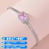 Pulsera Sencilla de Piedra Preciosa Jade con Incrustaciones de Circonita, Llena de Diamantes, Fuente de Suministro Directa, Amatista para la Suerte de Año Nuevo, Amatista Llena de Diamantes