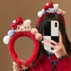 Faixa de Cabelo de Pelúcia para Lavar o Rosto e Maquiagem, Orelhas de Gato e Urso Fofas de Desenho Animado, Acessórios de Cabelo Femininos de Desenho Animado com Estampa de Leopardo, Novos Acessórios de Cabeça