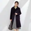 Nuevo Abrigo de Lana Doble Cara para Mujer, Abrigo de Longitud Media para Otoño e Invierno, Abrigo de Lana Holgado y Adelgazante