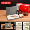 Calendário de Mesa de Madeira 2026 Couro Corporativo Escritório Anotações Ornaments de Mesa Multifuncional Criativo Porta-Canetas Calendário Semanal Personalização