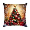 Funda de almohada de Navidad, Funda de almohada para mesita de noche, Funda de almohada estampada, Decoración navideña para el hogar, Funda de almohada para cojín de sofá atmosférico