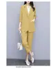 Conjunto al por mayor transfronterizo, ropa para mujer talla grande, estilo coreano de primavera, corte holgado, adelgazante, profesional, a la moda, traje de dos piezas con cintura de corbata