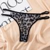 Transfronterizo para cinturón delgado sexy estampado de leopardo ropa interior para damas cómoda Hielo Seda T pants tentación caliente divertido tanga mujer