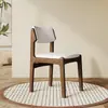 Silla de Comedor Nórdica de Madera Maciza con Respaldo Suave, Juego de Mesa y Sillas, Uso Moderno en el Hogar, Silla de Ocio Simple para Comedor y Sala de Estar