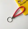 Chaveiro de corda de couro trançado com detalhes chaveiro de casal chaveiro de carro pequeno presente chaveiro colorido atacado