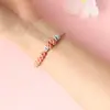 Pulsera Tejida de Cuerda de Cinco Colores del Festival del Bote del Dragón con Nudo de Flor de Durazno, Pulsera Semi-Terminada Hecha a Mano DIY para Niños, Venta al por Mayor de Regalos