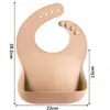 Baberos Infantiles de Silicona de Grado Alimenticio Transfronterizos, Baberos para Bebé Impermeables y a Prueba de Aceite, Baberos de Silicona 3D para Saliva