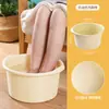 Tina de Baño de Pies para el Hogar Tina de Baño Plástico Espesado Tina para Remojo de Pies Tina Elevada con Masajeador para Pies Barril de Baño para Pantorrillas de Adultos No Requiere Instalación