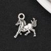 Transfronterizo 12 Zodiaco Plata Tibetana Colgante Año de la Serpiente DIY Aleación Plata Antigua Accesorios de Joyería Pulsera Collar Colgante Material