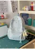 Mochila nueva de color liso para estudiantes universitarias, linda mochila bordada de gran capacidad para laptop, mochila escolar ligera para estudiantes de secundaria y preparatoria