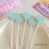 Brillo Lentejuela Corazón Estrella Rosa Princesa Niña Decoración de Pastel Enchufe Mesa de Postres Estrella de Cinco Puntas Tarjeta Enchufe