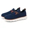 2025 Novos Sapatos Casuais Masculinos Leves de Renda com Cadarço Transfronteiriços Respiráveis Fly-Knit Tamanho Grande Mocassins Masculinos