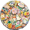 50 Pegatinas Coloridas Arte Pintado Impermeables Decoración para Manualidades, Cuaderno, Maleta, Teléfono Móvil