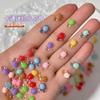 Mini pequena tartaruga acessórios para unhas gelo de desenho animado misturado através de cor pequena tartaruga resina desgaste armadura acessórios atacado