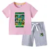 Camiseta para Niños 2026 Verano Nuevo Comercio Exterior Ropa para Niños Ins Estilo Coreano Algodón Manga Corta y Pantalones Cortos para Niños Conjunto de Dos Piezas